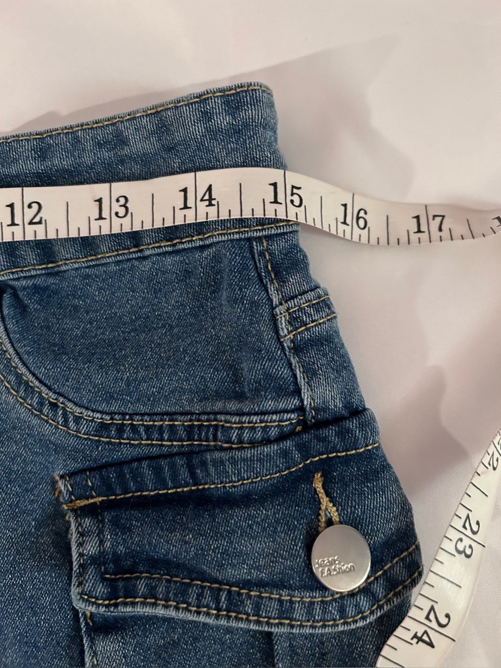Dark Wash Denim Cargo Mini Skirt Y2K Look Size Large - Picture 4 of 6